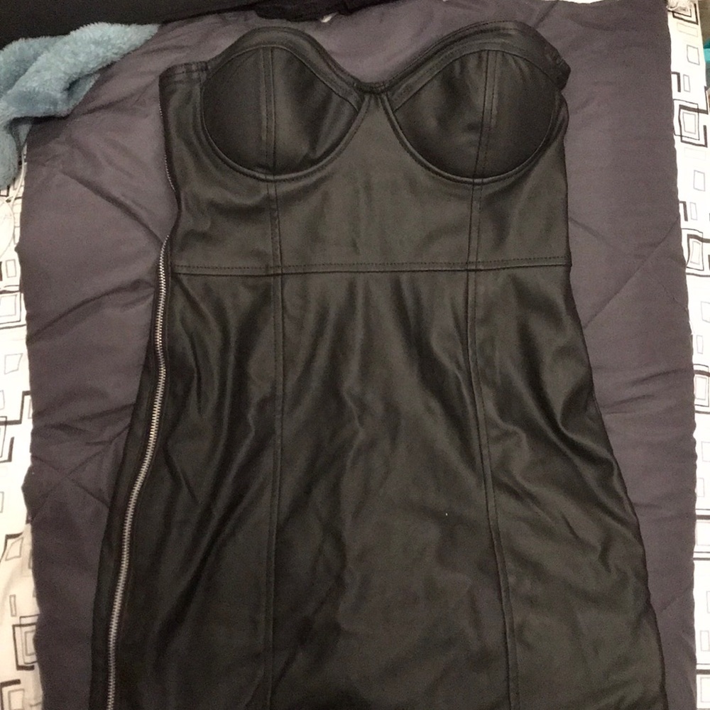 Forever 21 Black leather dress